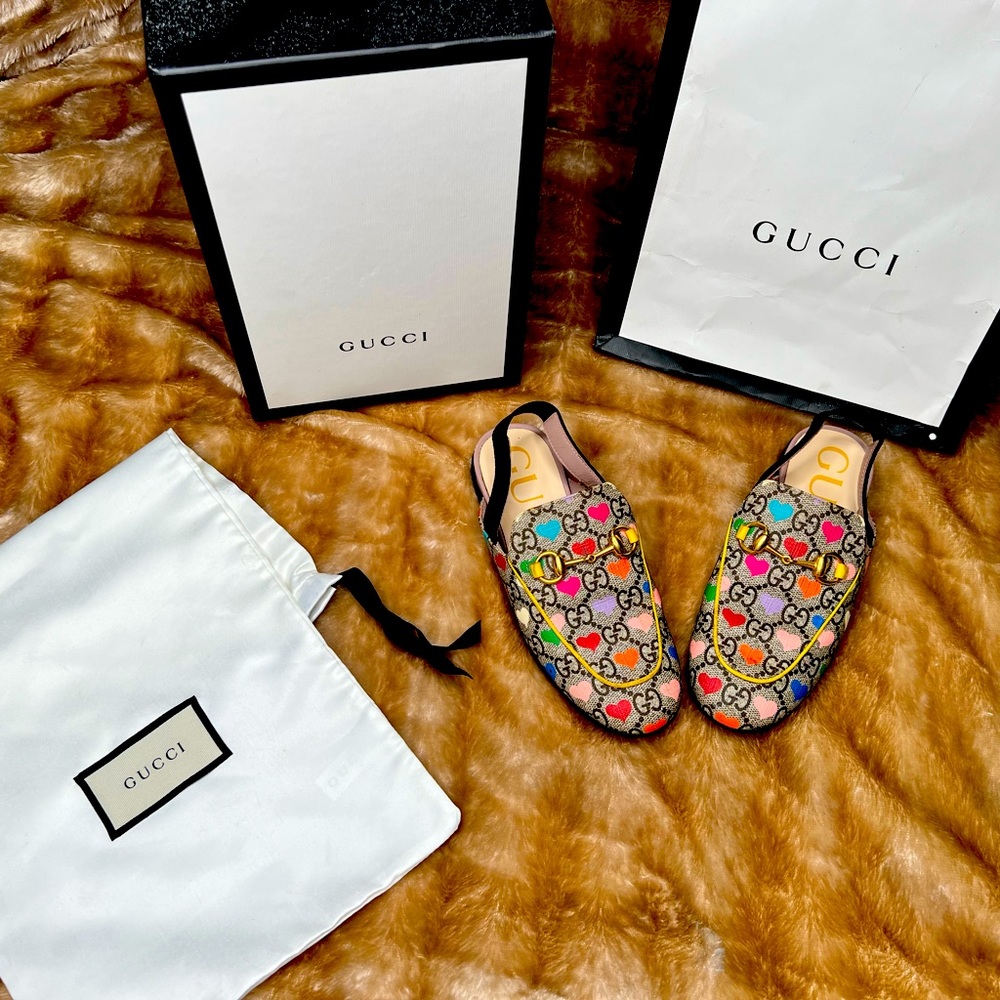 Gucci Kids Sling Back Shoe Size 31 Authentic. Dust bag, Box, and Bag.